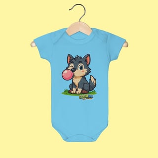 Nome do produto Body Infantil Lobinho – 100% Algodão | Coleção Reino Animal do Caioba