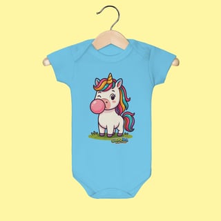 Nome do produto Body Infantil Unicórnio – 100% Algodão | Coleção Reino Animal do Caioba