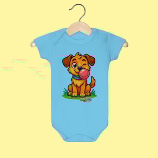 Nome do produto Body Infantil Cachorro – 100% Algodão | Coleção Reino Animal do Caioba