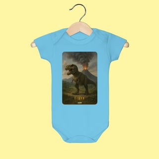 Nome do produto Body Infantil T-Rex – 100% Algodão | Coleção Dinossauros