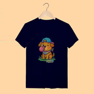 Nome do produto Camiseta T-shirt Adulto Unissex Cachorrinho – 100% Algodão | Coleção Reino Animal do Caioba