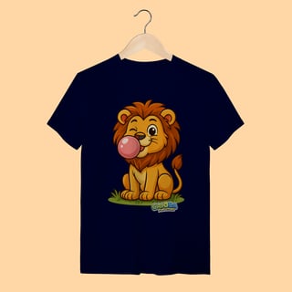 Nome do produto Camiseta T-shirt Adulto Unissex Leão – 100% Algodão | Coleção Reino Animal do Caioba