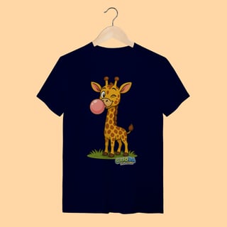 Nome do produto Camiseta T-shirt Adulto Unissex Girafa – 100% Algodão | Coleção Reino Animal do Caioba