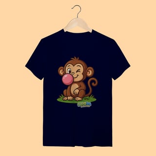 Nome do produto Camiseta T-shirt Unissex Macaco – 100% Algodão | Coleção Reino Animal do Caioba