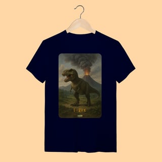 Nome do produto Camiseta T-shirt Unissex T-Rex – 100% Algodão | Coleção Dinossauros