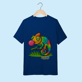 Nome do produto Camiseta Juvenil (10 a 14 anos) Camaleão – 100% Algodão | Coleção Reino Animal do Caioba