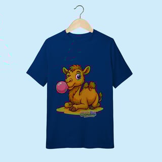 Nome do produto Camiseta Juvenil (10 a 14 anos) Camelo – 100% Algodão | Coleção Reino Animal do Caioba