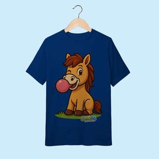 Nome do produto Camiseta Juvenil (10 a 14 anos) Cavalo – 100% Algodão | Coleção Reino Animal do Caioba