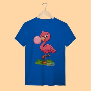 Nome do produto Camiseta T-shirt Adulto Unissex Flamingo – 100% Algodão | Coleção Reino Animal do Caioba