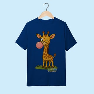 Nome do produto Camiseta Juvenil (10 a 14 anos) Girafa – 100% Algodão | Coleção Reino Animal do Caioba