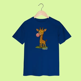 Nome do produto Camiseta Infantil (2 a 8 anos) Girafa – 100% Algodão | Coleção Reino Animal do Caioba