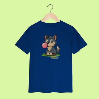 Nome do produto Camiseta Infantil (2 a 8 anos) Lobinho – 100% Algodão | Coleção Reino Animal do Caioba