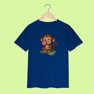 Nome do produto Camiseta Infantil (2 a 8 anos) Macaco – 100% Algodão | Coleção Reino Animal do Caioba