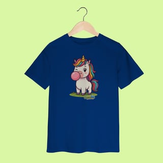 Nome do produto Camiseta Infantil (2 a 8 anos) Unicórnio – 100% Algodão | Coleção Reino Animal do Caioba