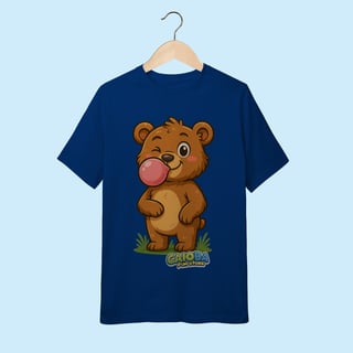 Nome do produto Camiseta Juvenil (10 a 14 anos) Ursinho – 100% Algodão | Coleção Reino Animal do Caioba