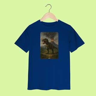 Nome do produto Camiseta Infantil (2 a 8 anos) T-Rex – 100% Algodão | Coleção Dinossauros