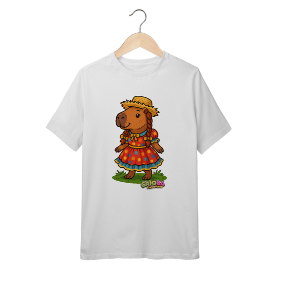 Camiseta Capivara caipira menina - junevil