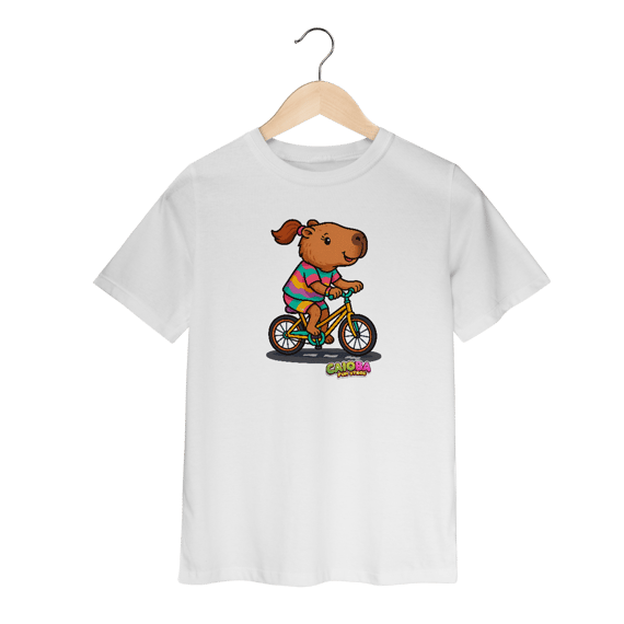 Camiseta Capivara Bike menina - infantil