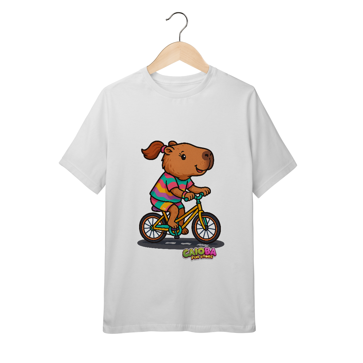 Nome do produto: Camiseta Capivara Bike menina - juvenil 