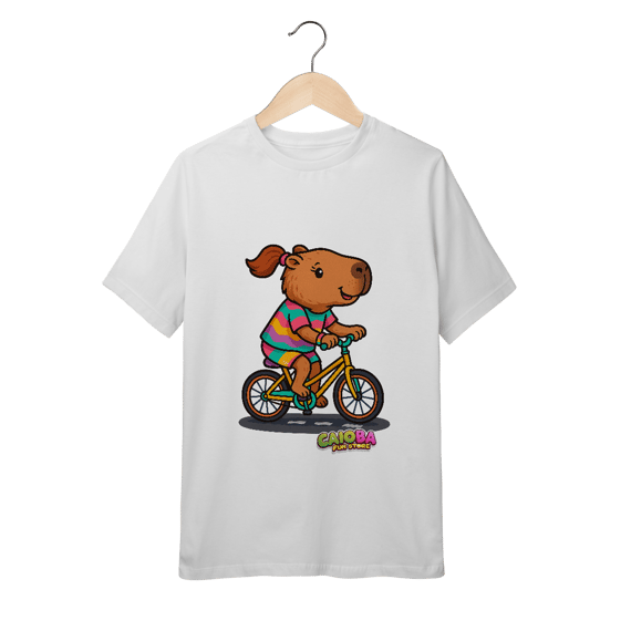 Camiseta Capivara Bike menina - juvenil 