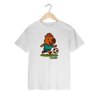 Camiseta Capivara Jogando Futebol - infantil