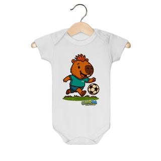 Body Infantil Capivara Jogando Futebol