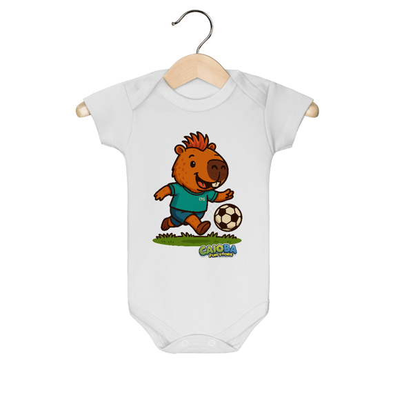 Body Infantil Capivara Jogando Futebol