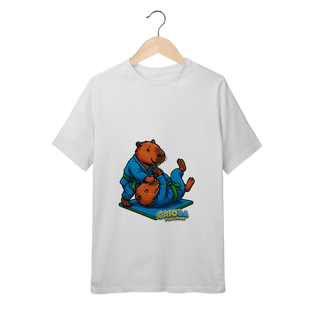 Nome do produto Camiseta Capivara Lutando Jiu-Jitsu menino - juvenil