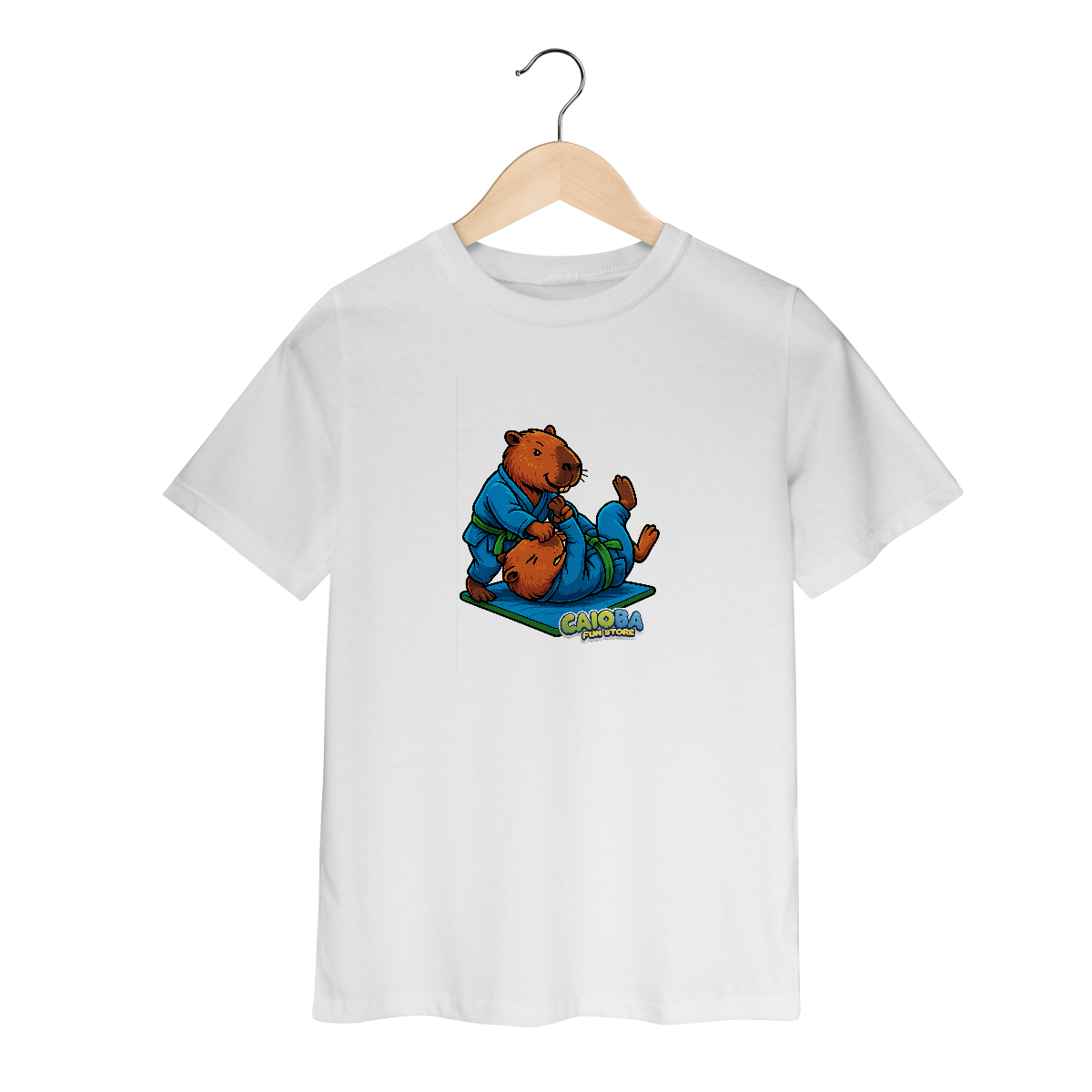 Nome do produto: Camiseta Capivara Lutando Jiu-Jitsu menino - infantil