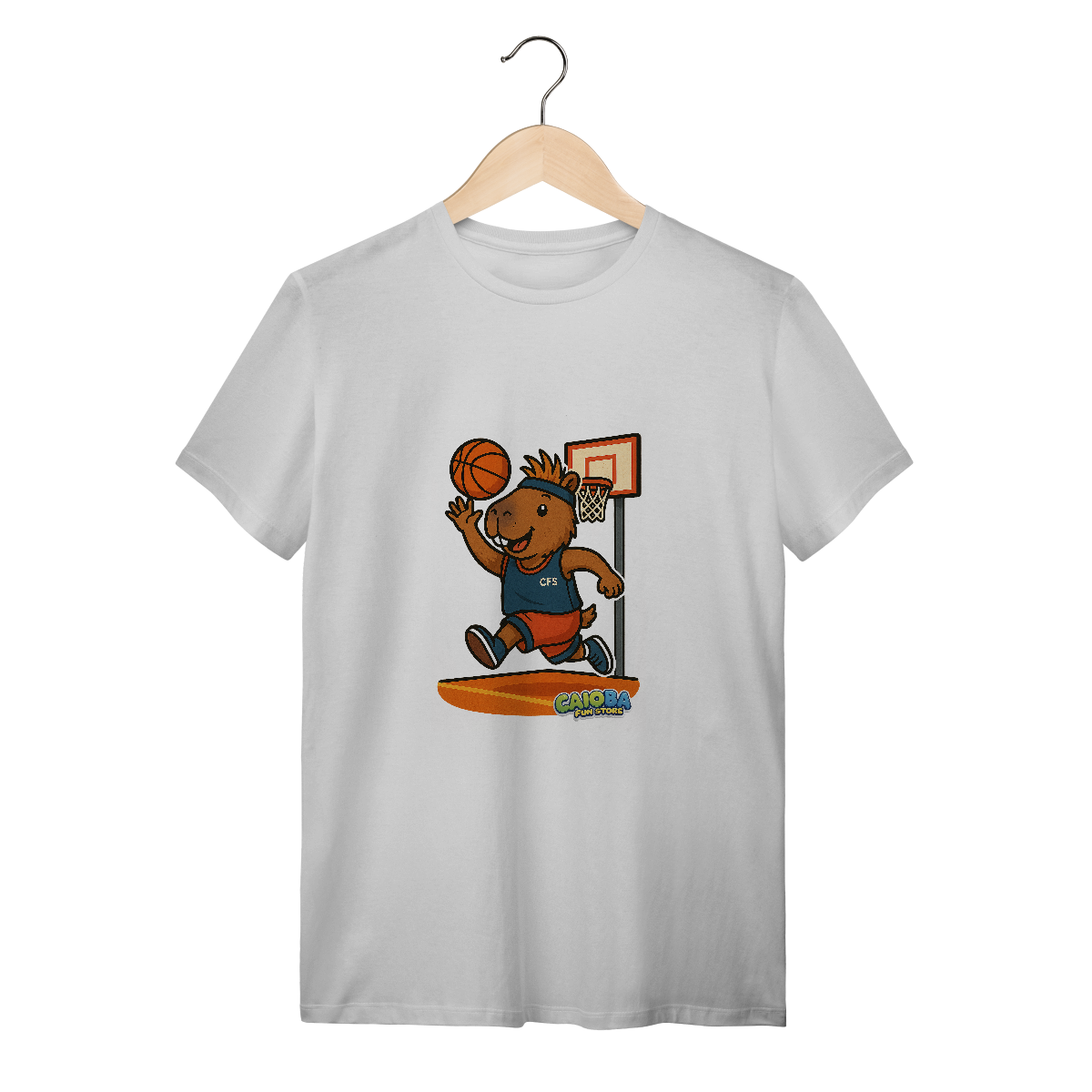 Nome do produto: Camiseta Capivara Jogando Basquete - adulto