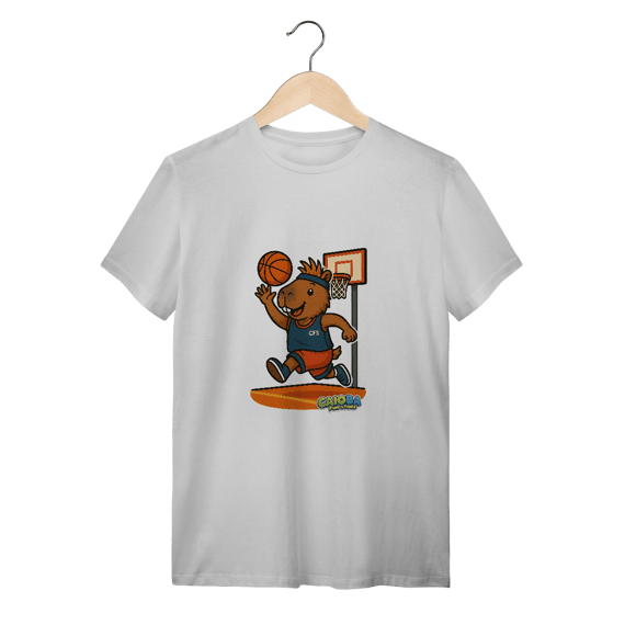 Camiseta Capivara Jogando Basquete - adulto