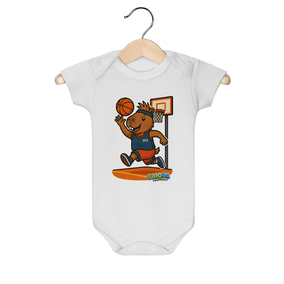 Body Infantil Capivara Jogando Basquete