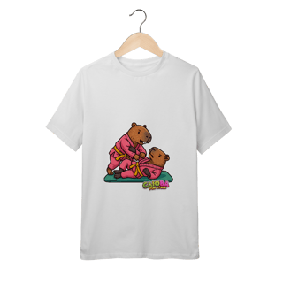 Camiseta Capivara Lutando Jiu-Jitsu menina - juvenil