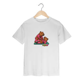 Camiseta Capivara Lutando Jiu-Jitsu menina - infantil