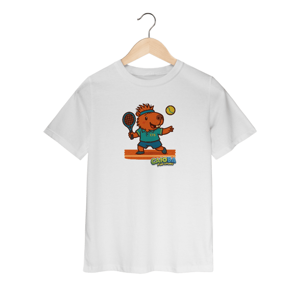 Camiseta Capivara Jogando Tênis - infantil