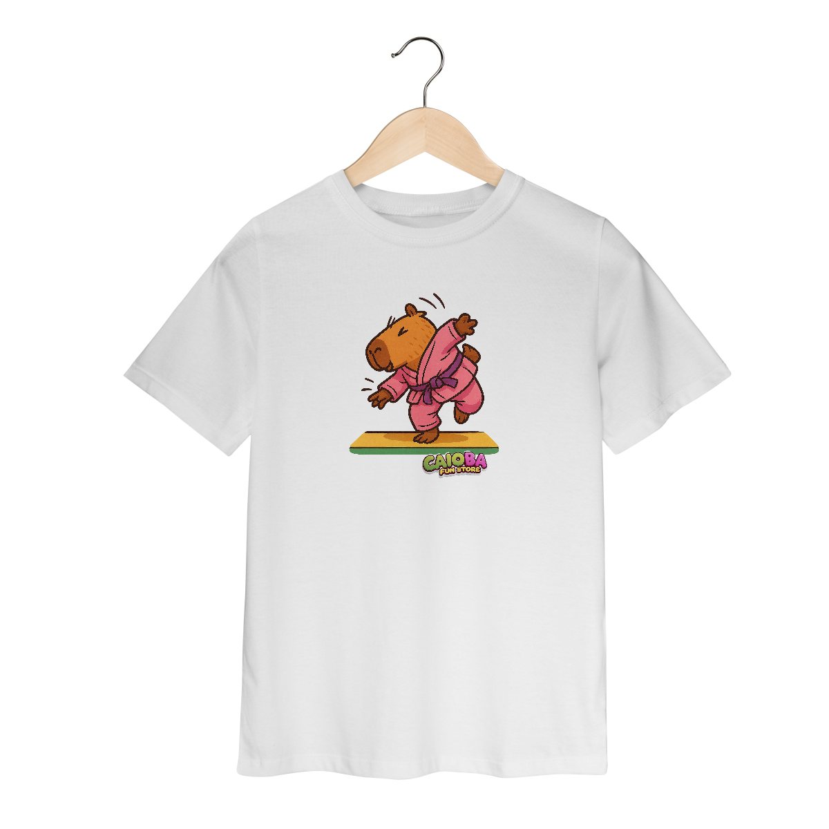Nome do produto: Camiseta Capivara Judoca menina - infantil