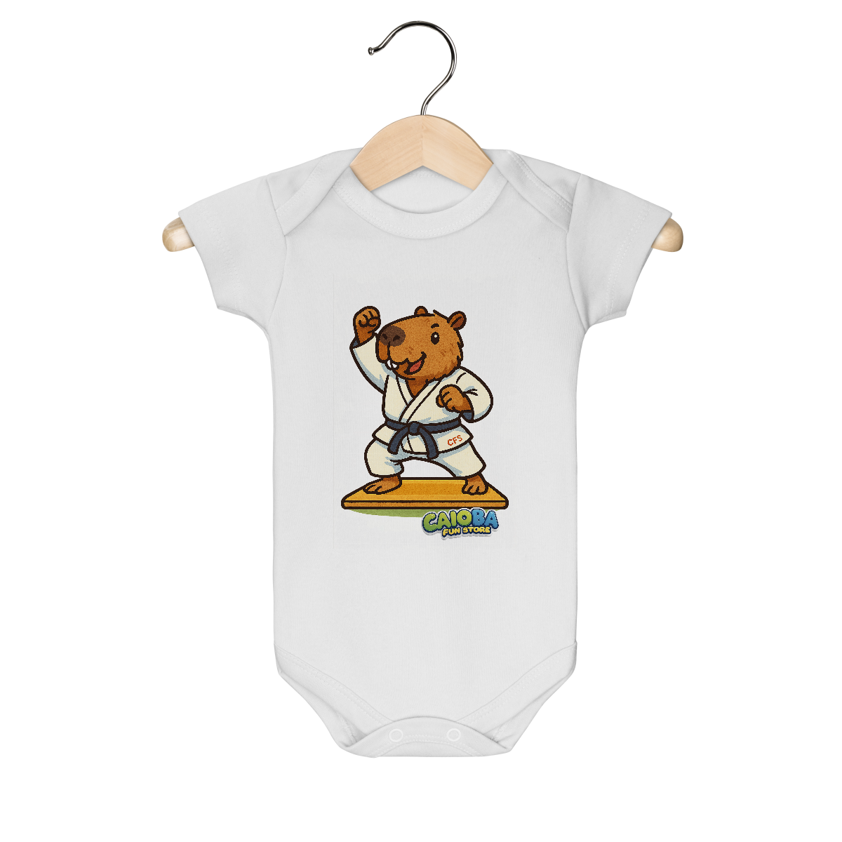 Nome do produto: Body Infantil Capivara Judoca menino