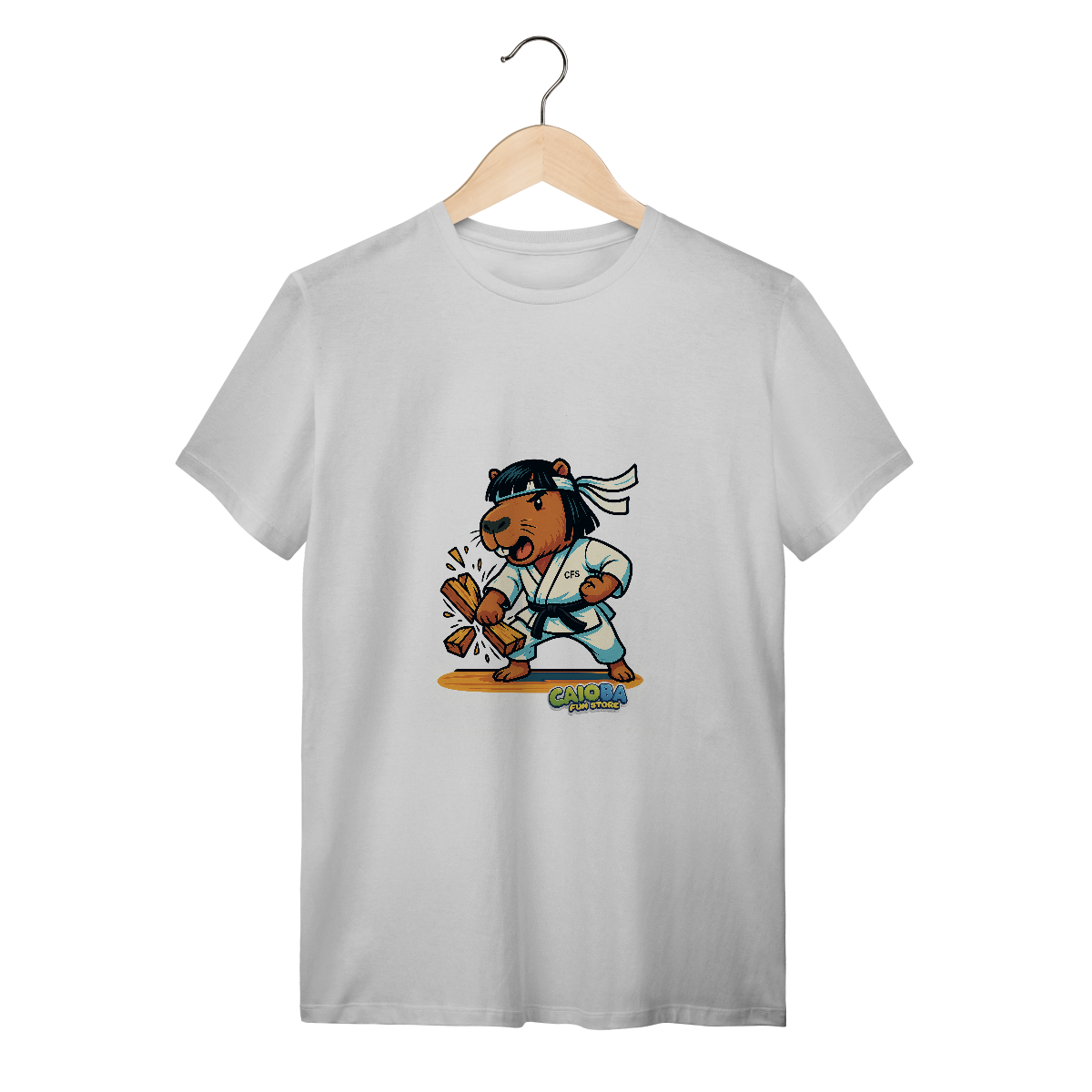 Nome do produto: Camiseta Capivara Karateca menino - adulto