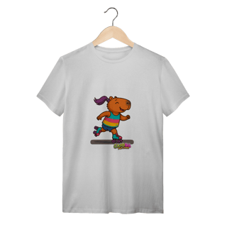 Camiseta Capivara de Patins menina - adulto