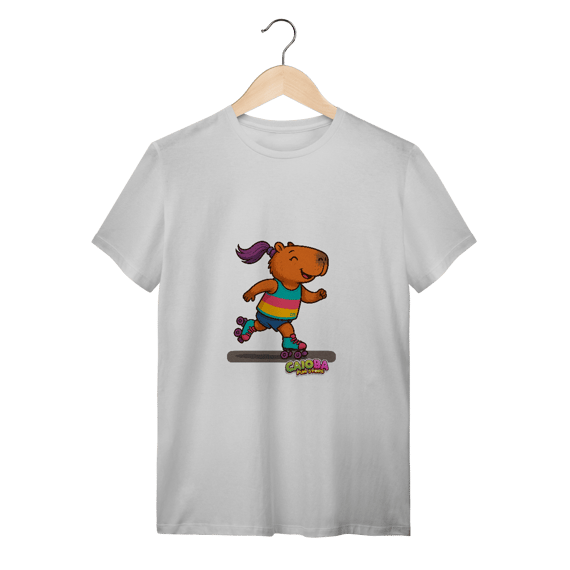Camiseta Capivara de Patins menina - adulto