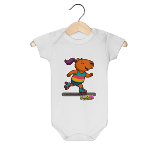 Body Infantil Capivara de Patins menina
