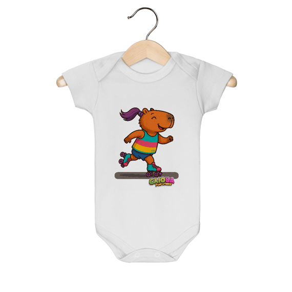 Body Infantil Capivara de Patins menina