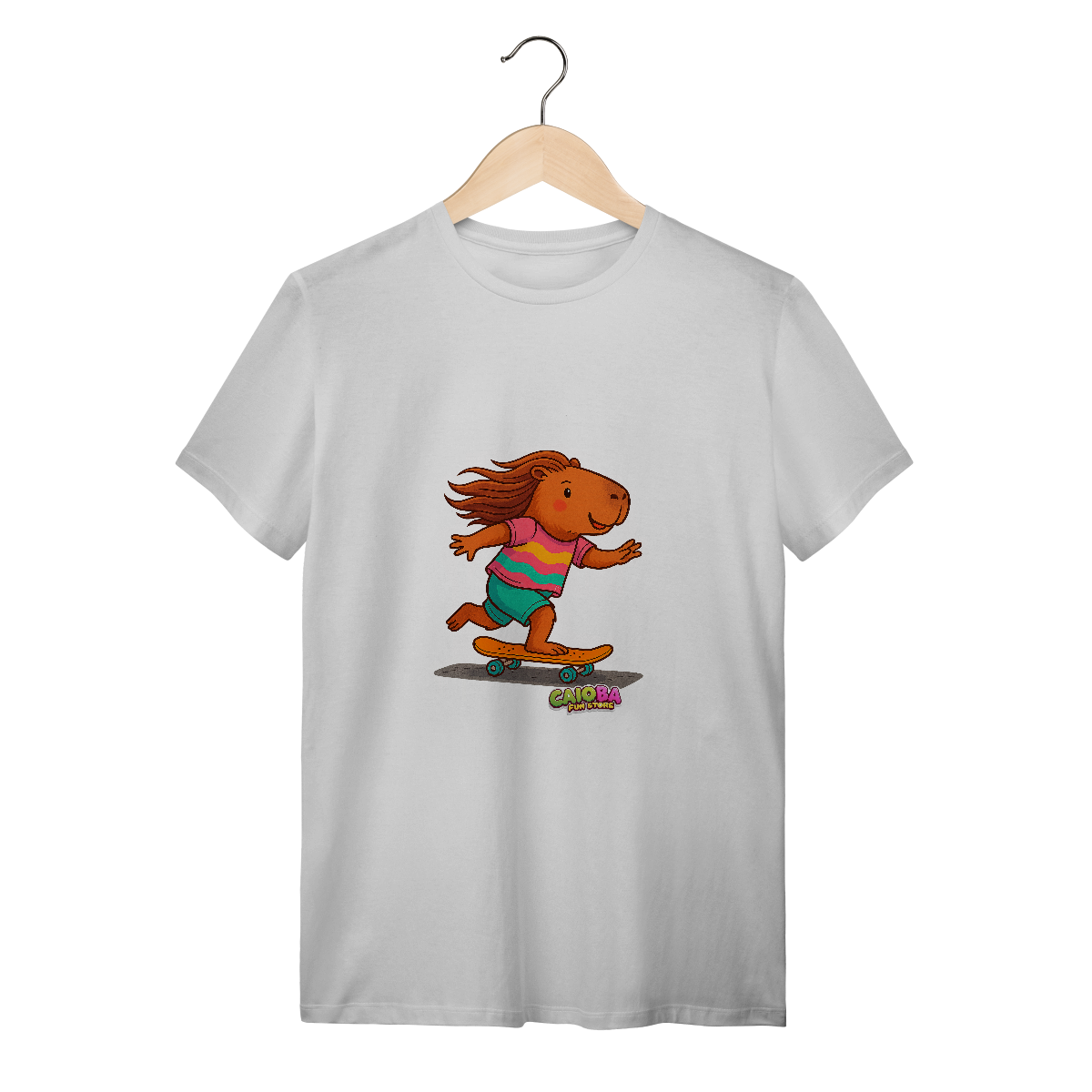 Nome do produto: Camiseta Capivara de Skate menina - adulto
