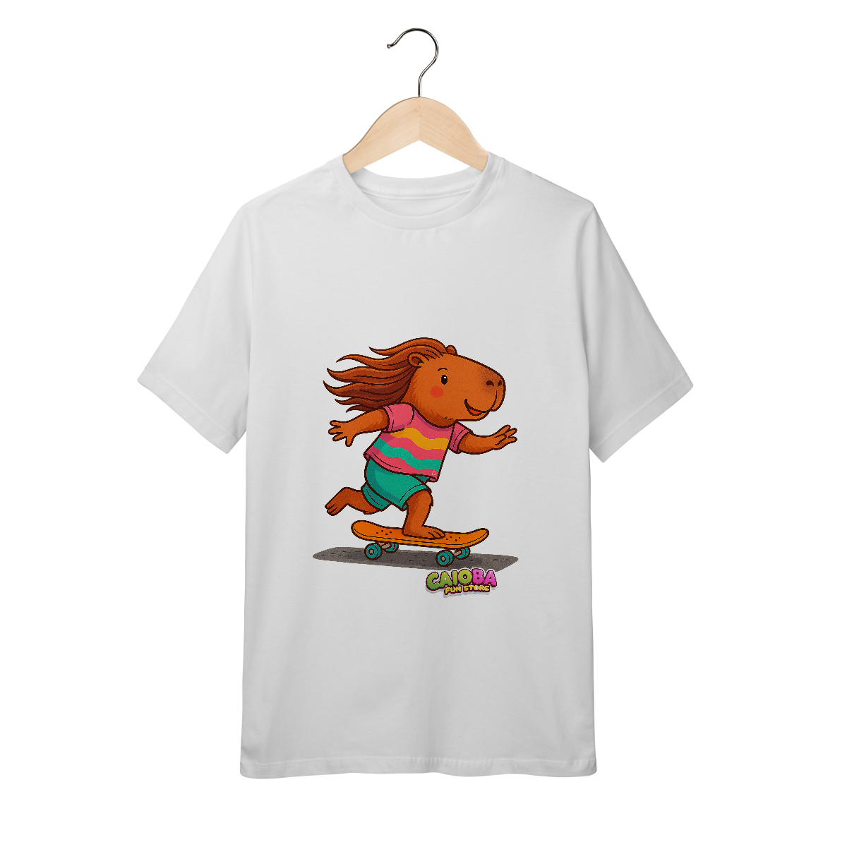 Nome do produto: Camiseta Capivara de Skate menina - juvenil
