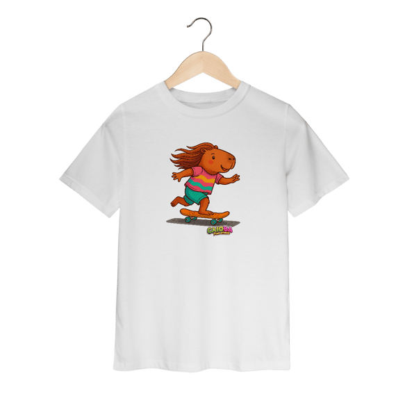 Camiseta Capivara de Skate menina - infantil