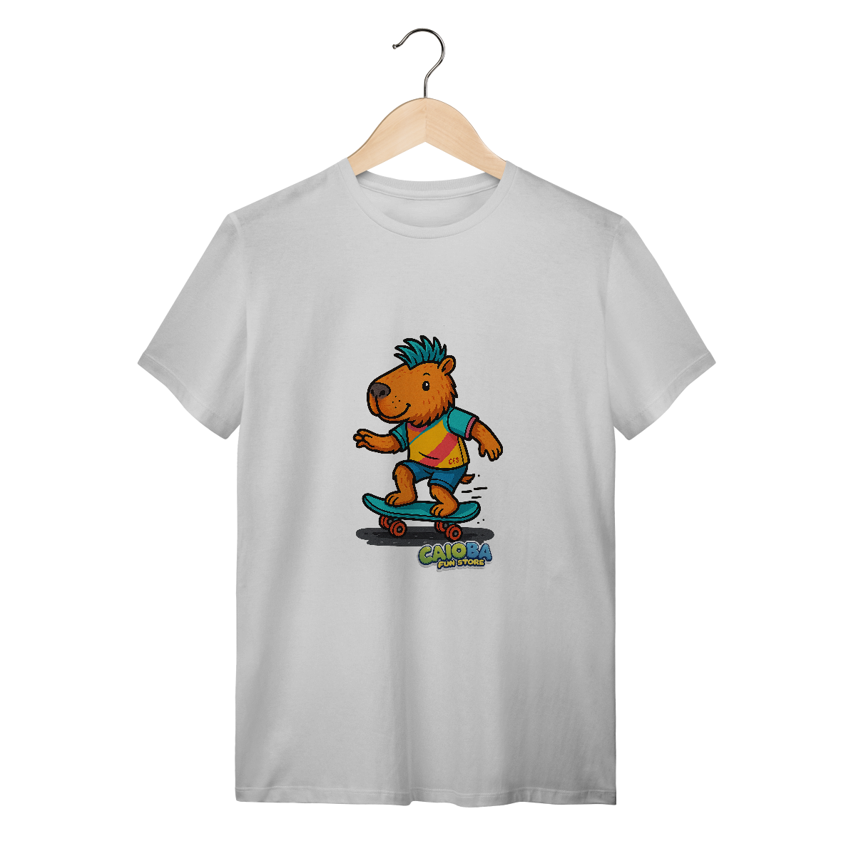 Nome do produto: Camiseta Capivara de Skate menino - adulto