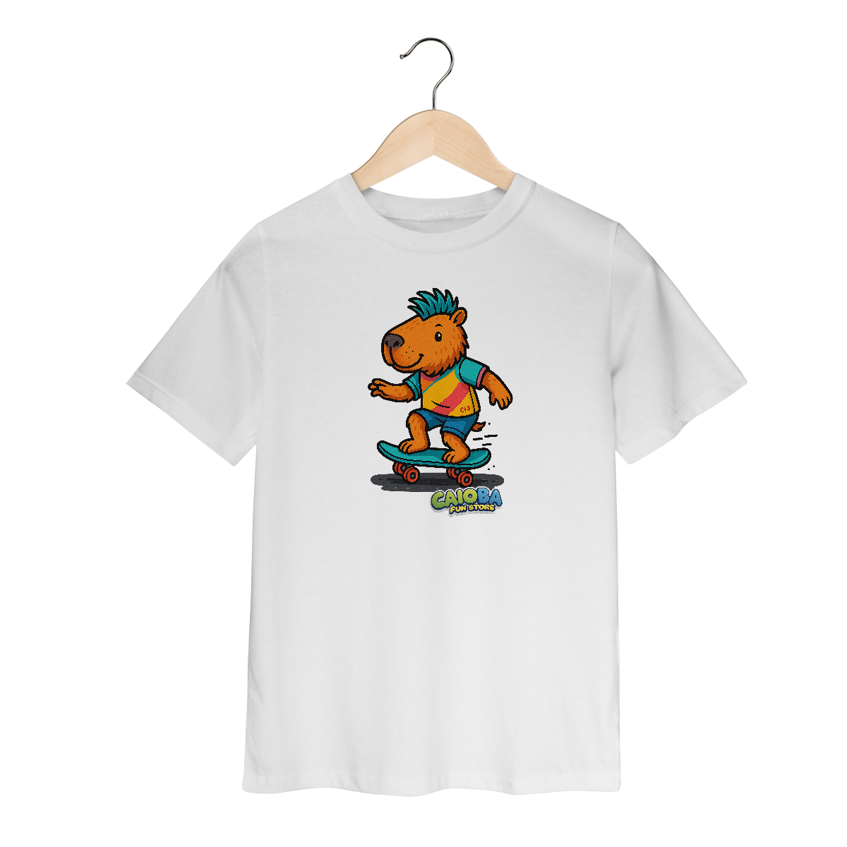 Nome do produto: Camiseta Capivara de Skate menino - infantil