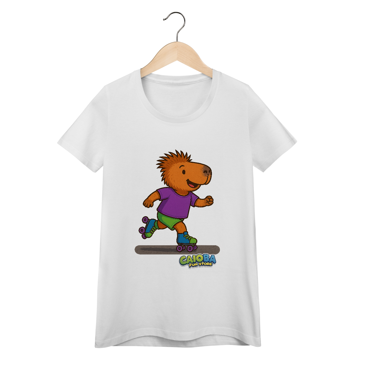 Nome do produto: Camiseta Capivara de Patins menino - feminina