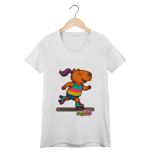 Camiseta Capivara de Patins menina - feminina