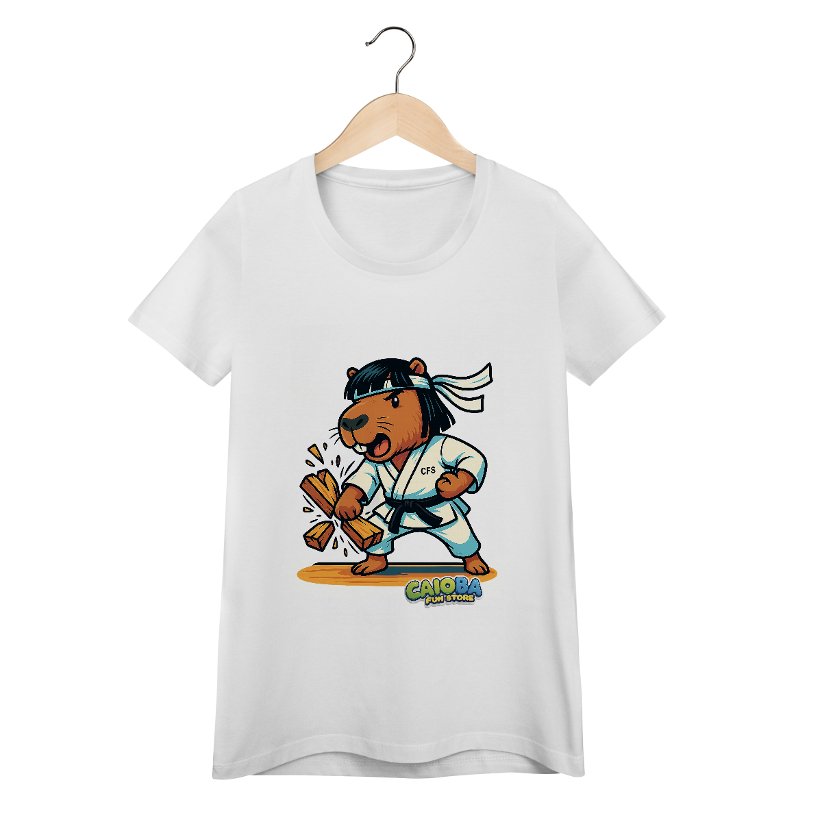 Nome do produto: Camiseta Capivara Karateca menino - feminina